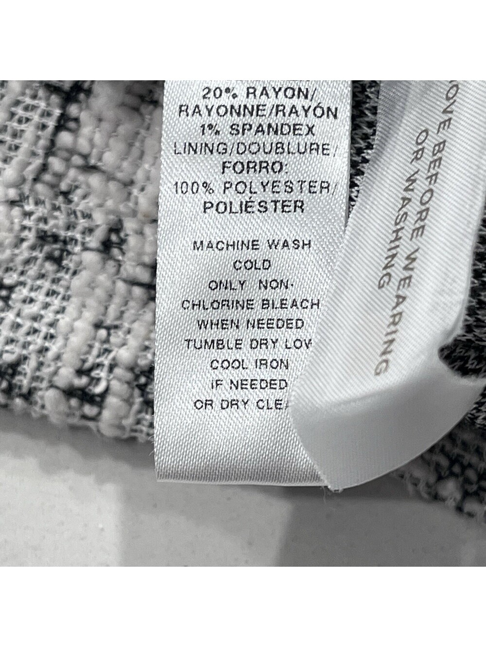 LOFT Tweed Midi Sheath Dress Size 14 Black White Boucle Sleeveless Quiet Luxury - Picture 10 of 10